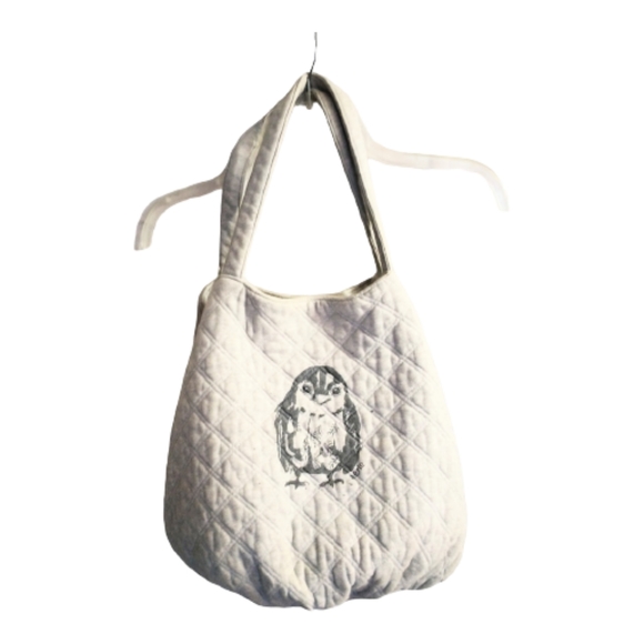 aerie Handbags - Aerie Quilted Owl Gray Tote Bag
